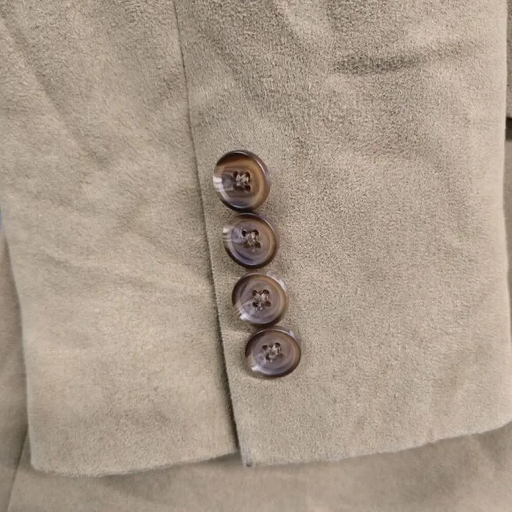 Lauren Ralph Lauren Faux‎ Suede Tan Sport Coat Blazer Mens Size 44L